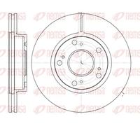 2x Brake disc Front Axle Vented 61263.10 REMSA for HONDA CIVIC VII Hatchback