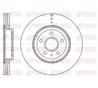 2x Brake disc Front Axle Vented 61283.10 REMSA for OPEL SAAB