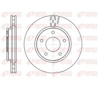 2x Brake disc Front Axle Vented 61291.10 REMSA for DODGE CALIBER