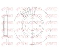 2x Brake disc Front Axle Vented 61410.10 REMSA for NISSAN TIIDA Hatchback