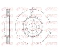 2x Brake disc Front Axle Vented 61411.10 REMSA for RENAULT KANGOO BE BOP