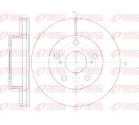 REMSA FRONT 2 X BRAKE DISC 6142110 FOR TOYOTA