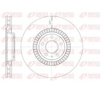 2x Brake disc Front Axle Vented 61446.10 REMSA for AUDI A7 Sportback A6 C7 A8 D4