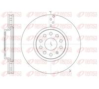 2x Brake disc Front Axle Vented 61479.10 REMSA for SEAT VW