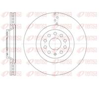 2x Brake disc Front Axle Vented 61485.10 REMSA for VW SKODA AUDI