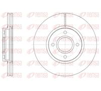 2x Brake disc Front Axle Vented 61502.10 REMSA for FORD FIESTA VI