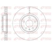 2x Brake disc Front Axle Vented 61543.10 REMSA for AUDI A7 Sportback A6 C7 Q5 A5