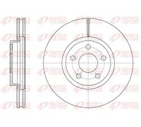 2x Brake disc Front Axle Vented 61603.10 REMSA for FORD S-MAX