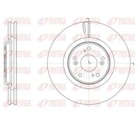2x Brake disc Front Axle Vented 61607.10 REMSA for HONDA ACCORD VIII