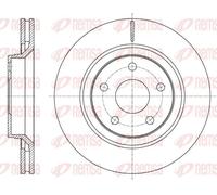 2x Brake disc Front Axle Vented 61610.10 REMSA for JEEP WRANGLER III