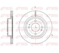 2x Brake disc Front Axle Vented 61621.10 REMSA for MITSUBISHI