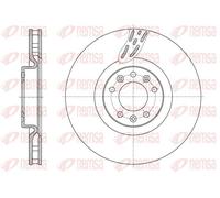 2x Brake disc Front Axle Vented 61627.10 REMSA for PEUGEOT 308 II