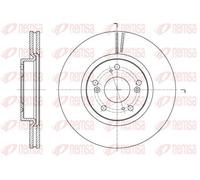 2x Brake disc Front Axle Vented 61653.10 REMSA for HONDA CIVIC IX