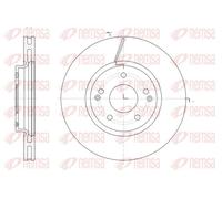 2x Brake disc Front Axle Vented 61663.10 REMSA for SSANGYONG KORANDO