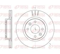 2x Brake disc Front Axle Vented 6204.10 REMSA for RENAULT ALPINE MASERATI