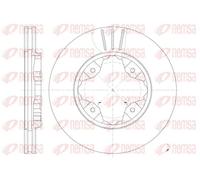 2x Brake disc Front Axle Vented 6205.10 REMSA for ROVER HONDA