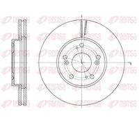2x Brake disc Front Axle Vented 62107.10 REMSA