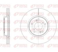 2x Brake disc Front Axle Vented 62108.10 REMSA for HONDA HR-V