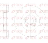 2x Brake disc Front Axle Vented 62125.10 REMSA for TOYOTA PRIUS