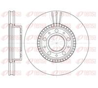 2x Brake disc Front Axle Vented 6304.10 REMSA for VOLVO 740 760 740 Kombi 940