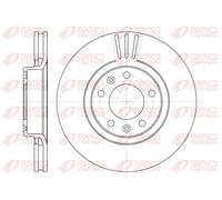 2x Brake disc Front Axle Vented 6307.10 REMSA for CITROËN PEUGEOT