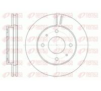 REMSA FRONT 2 X BRAKE DISC 639410 FOR MITSUBISHI VOLVO KIA