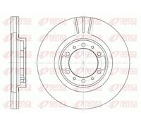2x Brake disc Front Axle Vented 6462.10 REMSA for MITSUBISHI PAJERO/SHOGUN