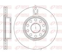 2x Brake disc Front Axle Vented 6478.10 REMSA