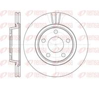 2x Brake disc Front Axle Vented 6548.10 REMSA for AUDI VW SEAT