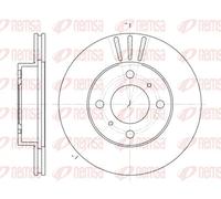 2x Brake disc Front Axle Vented 6557.10 REMSA for MITSUBISHI PROTON