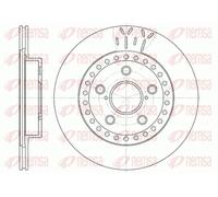 2x Brake disc Front Axle Vented 6561.10 REMSA for TOYOTA RAV 4