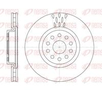 2x Brake disc Front Axle Vented 6563.10 REMSA for ALFA ROMEO 166