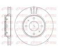 2x Brake disc Front Axle Vented 6585.10 REMSA for MITSUBISHI VOLVO