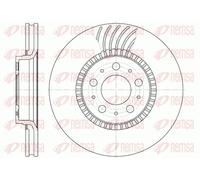 2x Brake disc Front Axle Vented 6591.10 REMSA for VOLVO C70 I Coupe S80 I S60 I