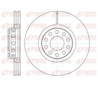 2x Brake disc Front Axle Vented 6592.10 REMSA for AUDI VW