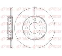 2x Brake disc Front Axle Vented 6595.00 REMSA for VW AUDI