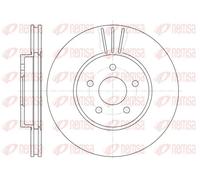 2x Brake disc Front Axle Vented 6607.10 REMSA for FORD JAGUAR