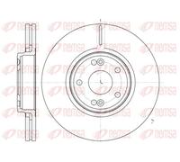 2x Brake disc Front Axle Vented 6612.10 REMSA for RENAULT LAGUNA II