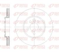 2x Brake disc Front Axle Vented 6614.10 REMSA for ROVER MG