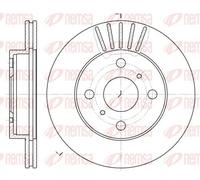 2x Brake disc Front Axle Vented 6618.10 REMSA for TOYOTA YARIS/VITZ