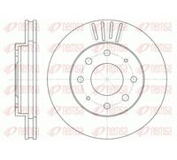 2x Brake disc Front Axle Vented 6625.10 REMSA for MITSUBISHI VOLVO KIA HYUNDAI