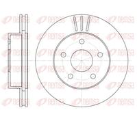 2x Brake disc Front Axle Vented 6626.10 REMSA for JEEP CHEROKEE
