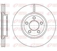 2x Brake disc Front Axle Vented 6637.10 REMSA for CHRYSLER PT CRUISER Hatchback