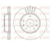 2x Brake disc Front Axle Vented 6670.10 REMSA for LAND ROVER OPEL