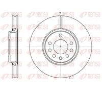 2x Brake disc Front Axle Vented 6687.10 REMSA for SAAB OPEL CADILLAC