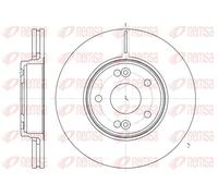 2x Brake disc Front Axle Vented 6697.10 REMSA for RENAULT LAGUNA II