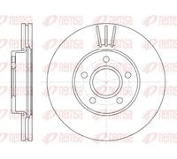 2x Brake disc Front Axle Vented 6710.10 REMSA for VOLVO FORD