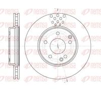 2x Brake disc Front Axle Vented 6751.10 REMSA for MERCEDES-BENZ E-CLASS CLK SLK