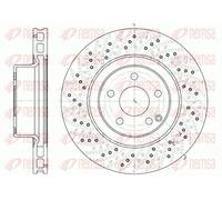 2x Brake disc Front Axle Vented 6780.10 REMSA for MERCEDES-BENZ S-CLASS