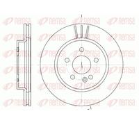 2x Brake disc Front Axle Vented 6782.10 REMSA for MERCEDES-BENZ M-CLASS